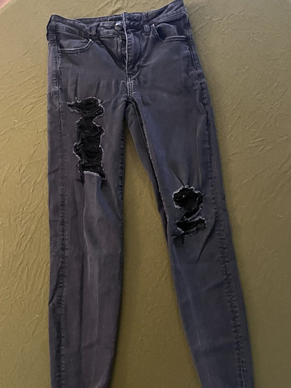 American Eagle Ripped Black Jeans